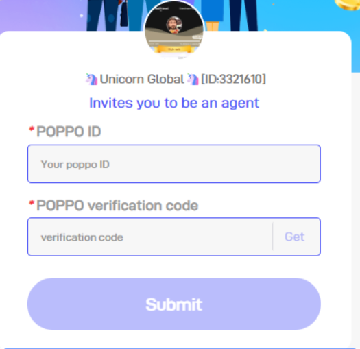 Vone sub agent - enter Vone id